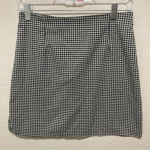 Vintage Byer Gingham Black White Checkered Women's Skirt Size Estimated Small